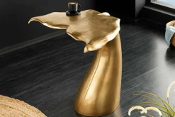 Design Beistelltisch WILDLIFE Walflosse 60cm gold Metall handmade