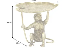 Design Beistelltisch WILDLIFE MONKEY 60cm gold antik Metall handmade