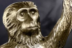 Design Beistelltisch WILDLIFE MONKEY 60cm gold antik Metall handmade