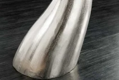 Design Beistelltisch WILDLIFE Walflosse 60cm silber Metall handmade