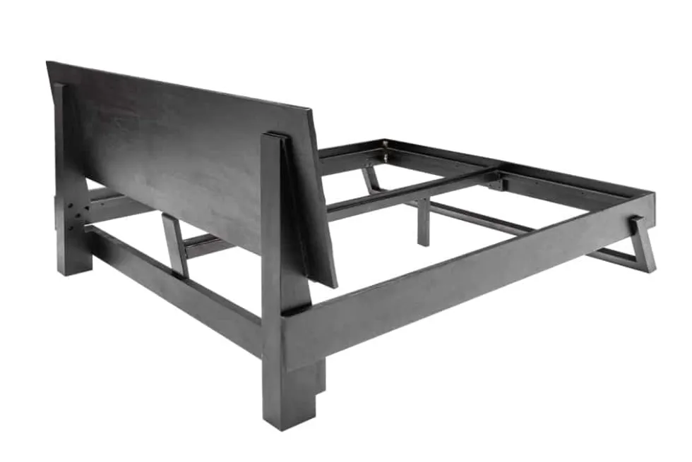 Design Bett SCORPION 180x200cm schwarz Mangoholz 3D Schnitzerei Massivholz Doppelbett