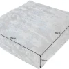 Design Bodenkissen XL ABSTRAKT 70cm blau beige abstraktes Muster Sitzpouf