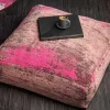 Design Bodenkissen XL MODERN ART 70cm rot pink abstraktes Muster Sitzpouf
