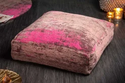 Design Bodenkissen XL MODERN ART 70cm rot pink abstraktes Muster Sitzpouf