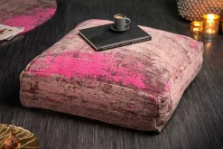 Design Bodenkissen XL MODERN ART 70cm rot pink abstraktes Muster Sitzpouf