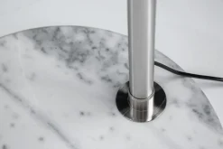Design Bogenlampe EXTENSO 230cm weiß Stehlampe mit weißem Marmorfuß