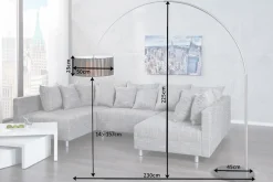 Design Bogenlampe EXTENSO 230cm schwarz Stehlampe mit Marmorfuß