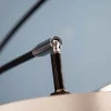 Design Bogenlampe LEVELS 205cm weiß beige braun 5 Leinenschirme Stehlampe