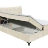 Design Boxbett DECADENCIA 180x200cm beige Samt mit Stauraum Matratze Topper