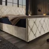 Design Boxbett ELYSIUM 160x200cm champagner beige Samt mit Stauraum und Lattenrost