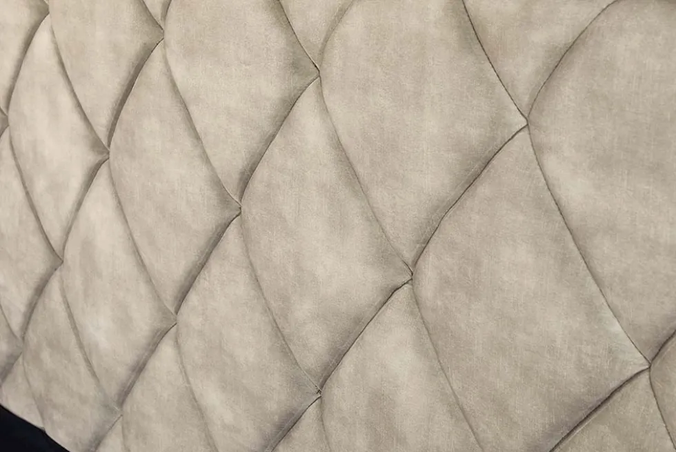 Design Boxbett ELYSIUM 160x200cm champagner beige Samt mit Stauraum und Lattenrost