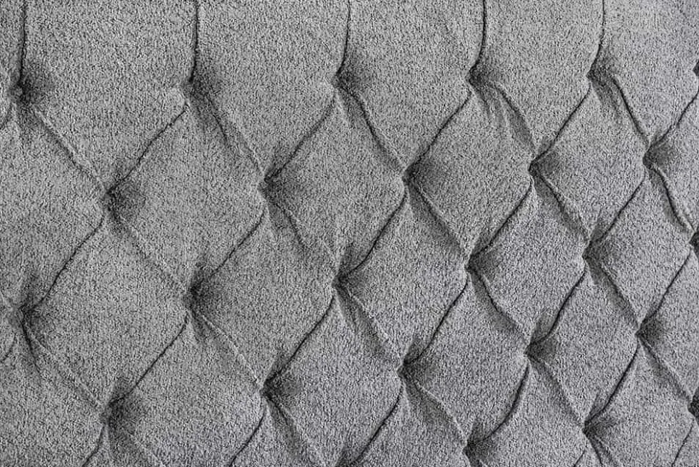 Design Boxbett PARIS 180x200 cm grau Bouclé Chesterfield