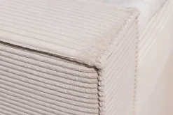 Design Boxspringbett SIGNUM 180x200cm beige Cord inkl. Topper Matratze und Stauraum
