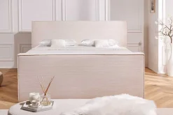 Design Boxspringbett SIGNUM 180x200cm beige Cord inkl. Topper Matratze und Stauraum