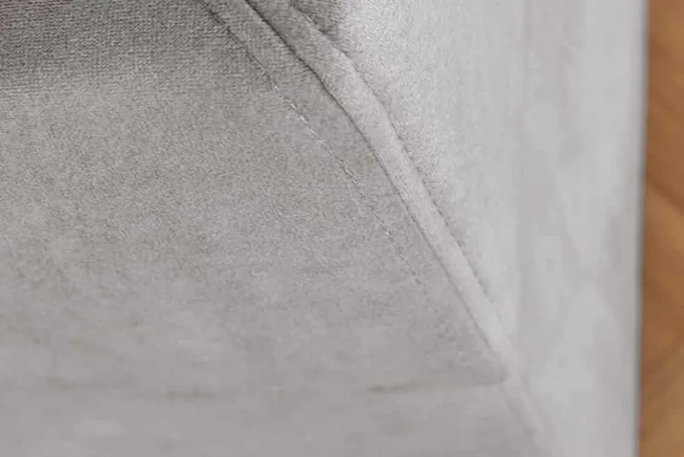 Design Boxspringbett SUITE HOTELBETT 180x200cm silber grau Samt inkl. Stauraum Topper