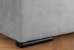 Design Boxspringbett SUITE HOTELBETT 180x200cm silber grau Samt inkl. Stauraum Topper