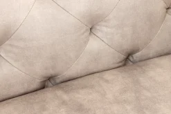 Design Chesterfield Sessel MODERN BAROCK 120cm champagner beige Samt Federkern