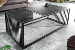 Design Couchtisch ARCHITECTURE 100cm graphit Rauchglas Metall