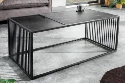 Design Couchtisch ARCHITECTURE 100cm graphit Rauchglas Metall