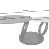 Design Couchtisch DANCING RINGS schwarz grau rund drehbar Keramik Metall