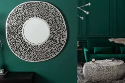 Design Couchtisch LEAF 130cm silber Metall-Aluminium-Legierung handmade