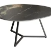 Design Couchtisch MARVELOUS 90cm schwarz gold sand Aurora Oro Keramik Metall