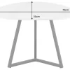 Design Couchtisch MARVELOUS 70cm weiß Marmor Keramik schwarzes Metall