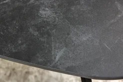 Design Couchtisch MARVELOUS 70cm anthrazit Marmor Keramik schwarzes Metall