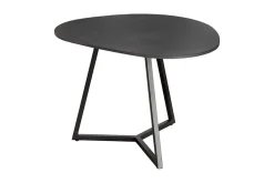 Design Couchtisch MARVELOUS 70cm anthrazit Marmor Keramik schwarzes Metall
