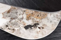 Design Couchtisch MOVEMENT schwarz rund drehbar Pandora Keramik Metallgestell