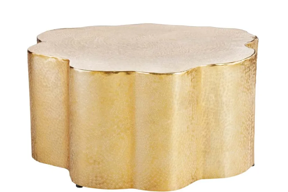 Design Couchtisch ORGANIC ORIENT 75cm gold Handarbeit