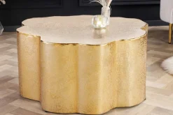 Design Couchtisch ORGANIC ORIENT 75cm gold Handarbeit
