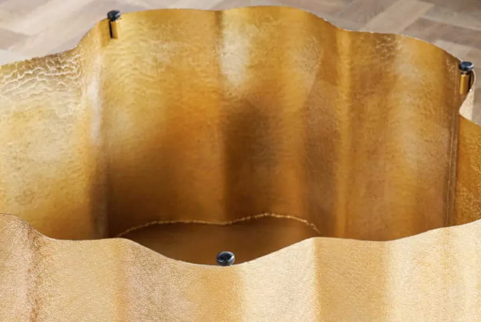Design Couchtisch ORGANIC ORIENT 75cm gold Handarbeit