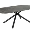 Design Couchtisch OSAKA 110cm anthrazit Keramik schwarz Metall mit Sterngestell