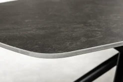 Design Couchtisch OSAKA 110cm anthrazit Keramik schwarz Metall mit Sterngestell