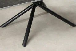 Design Couchtisch OSAKA 110cm anthrazit Keramik schwarz Metall mit Sterngestell