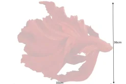 Design Deko Figur Kampffisch CROWNTAIL 35cm rot Betta Fisch Skulptur