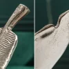 Design Deko Schale SILVER LEAF 65cm silber Blatt Design Metall Handarbeit