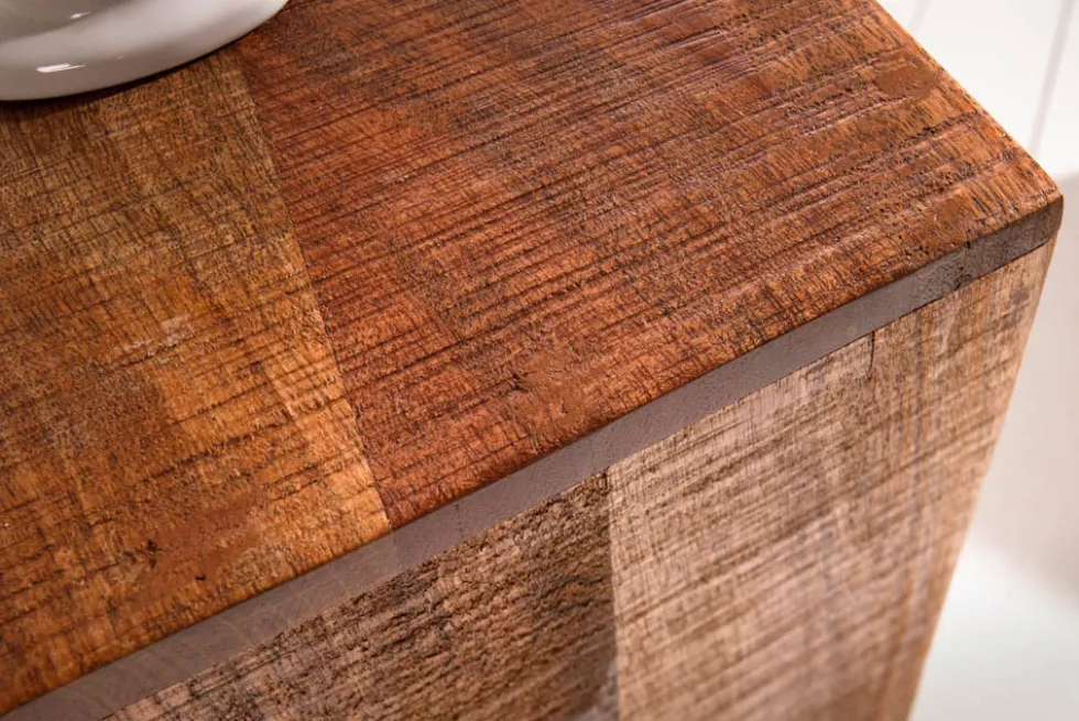 Design Deko Säule 3er Set MAKASSAR 80cm Mangoholz Handarbeit