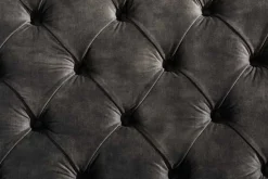 Design Doppelbett PARIS 180x200cm grau Samt Chesterfield