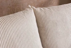 Design Ecksofa ATMOSPHERE XL 245cm champagner beige Cord Federkern inkl. Kissen
