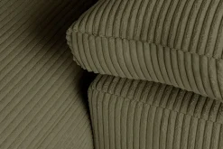 Design Ecksofa ATMOSPHERE XL 245cm grün Cord Federkern inkl. Kissen