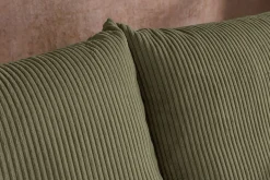 Design Ecksofa ATMOSPHERE XL 245cm grün Cord Federkern inkl. Kissen