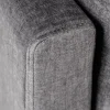 Design Ecksofa MANHATTAN 295cm dunkelgrau Samt Federkern 3-Sitzer Metallfüße