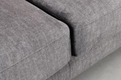 Design Ecksofa MANHATTAN 295cm dunkelgrau Samt Federkern 3-Sitzer Metallfüße