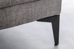 Design Ecksofa MANHATTAN 295cm dunkelgrau Samt Federkern 3-Sitzer Metallfüße