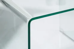 Design 3er Set Glas Couchtisch FANTOME 60cm Beistelltische transparent