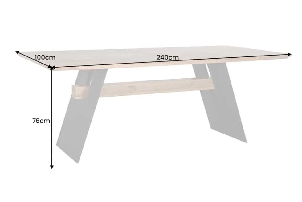 Design Esstisch GRAND OAK 240cm natur Wildeiche Massivholz