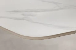 Design Esstisch OSAKA 200cm weiß Keramik schwarz Sterngestell Metall
