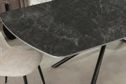 Design Esstisch OSAKA 200cm anthrazit Keramik schwarz Sterngestell Metall